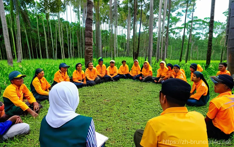 브루나이 재난 대응 체계 - **Prompt 1: Community Flood Evacuation Drill**
    "A vibrant and educational scene in a traditional...