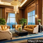 브루나이 고급 호텔 추천 - **A lavish interior scene at The Empire Brunei.** The image captures the opulent grandeur of a hotel...