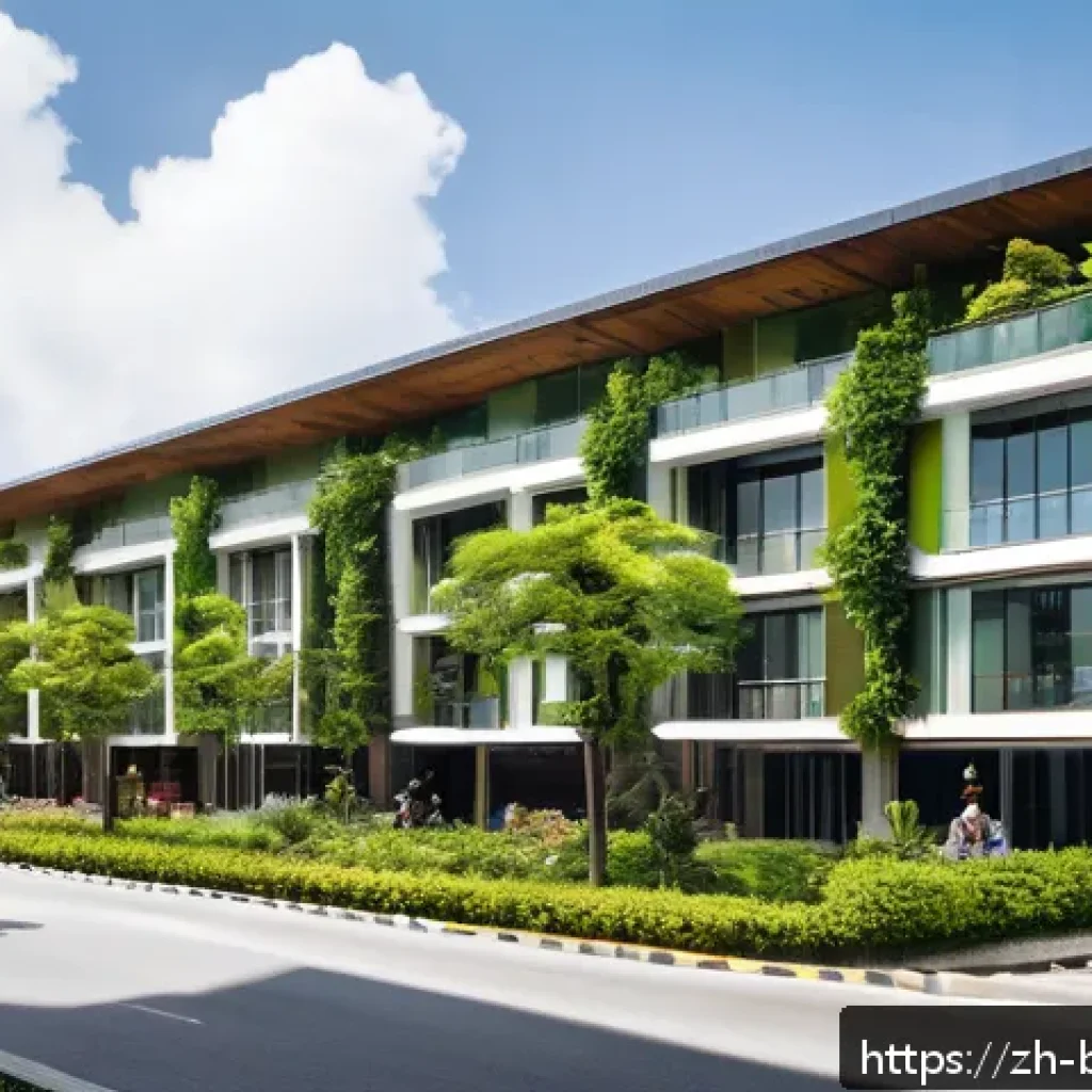 브루나이 도시 계획 - A vibrant urban scene in Brunei showcasing a compact city design with mixed-use neighborhoods; moder...